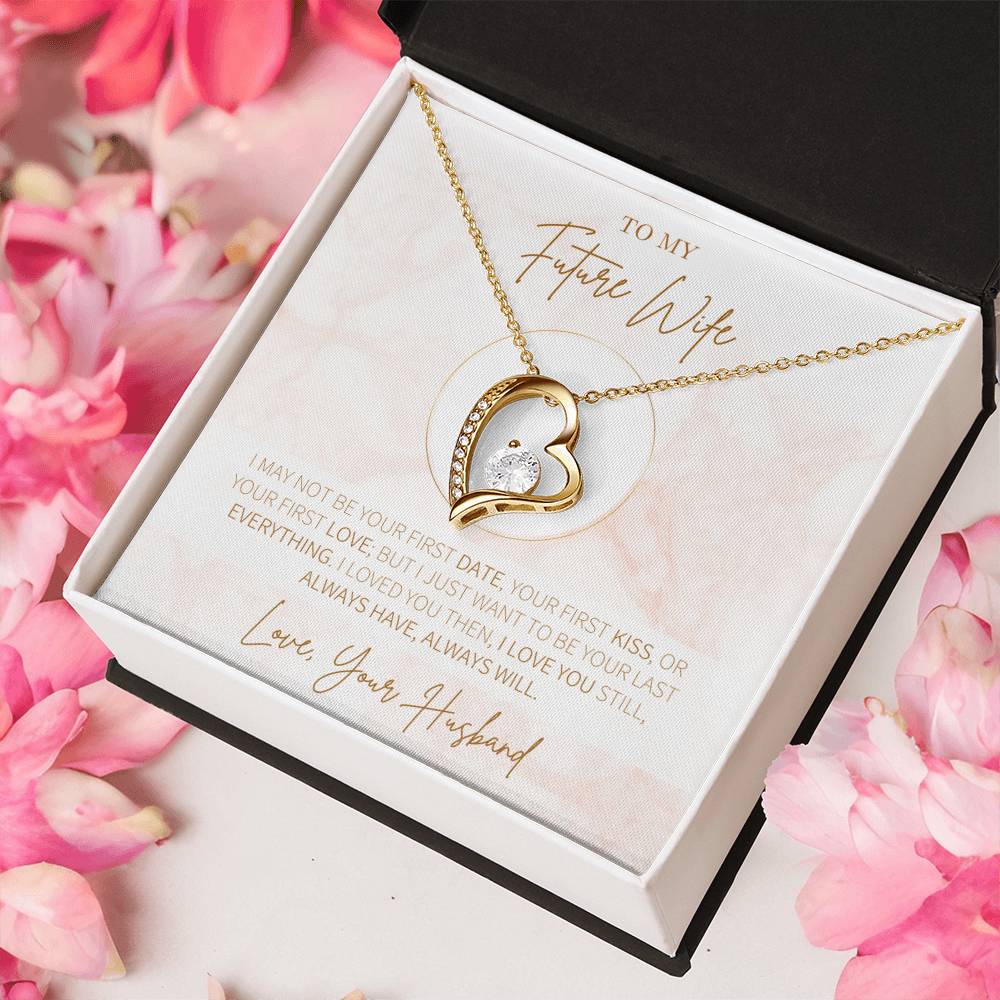 Diamond Heart Necklace Gift For Future Wife Gift For Her Forever Love Necklace