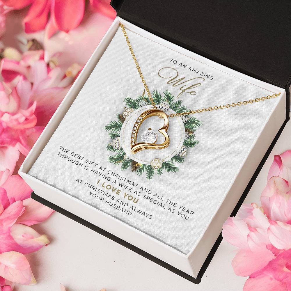 To An Amazing Wife – Love You At Christmas And Always – 1 Forever Love Necklace