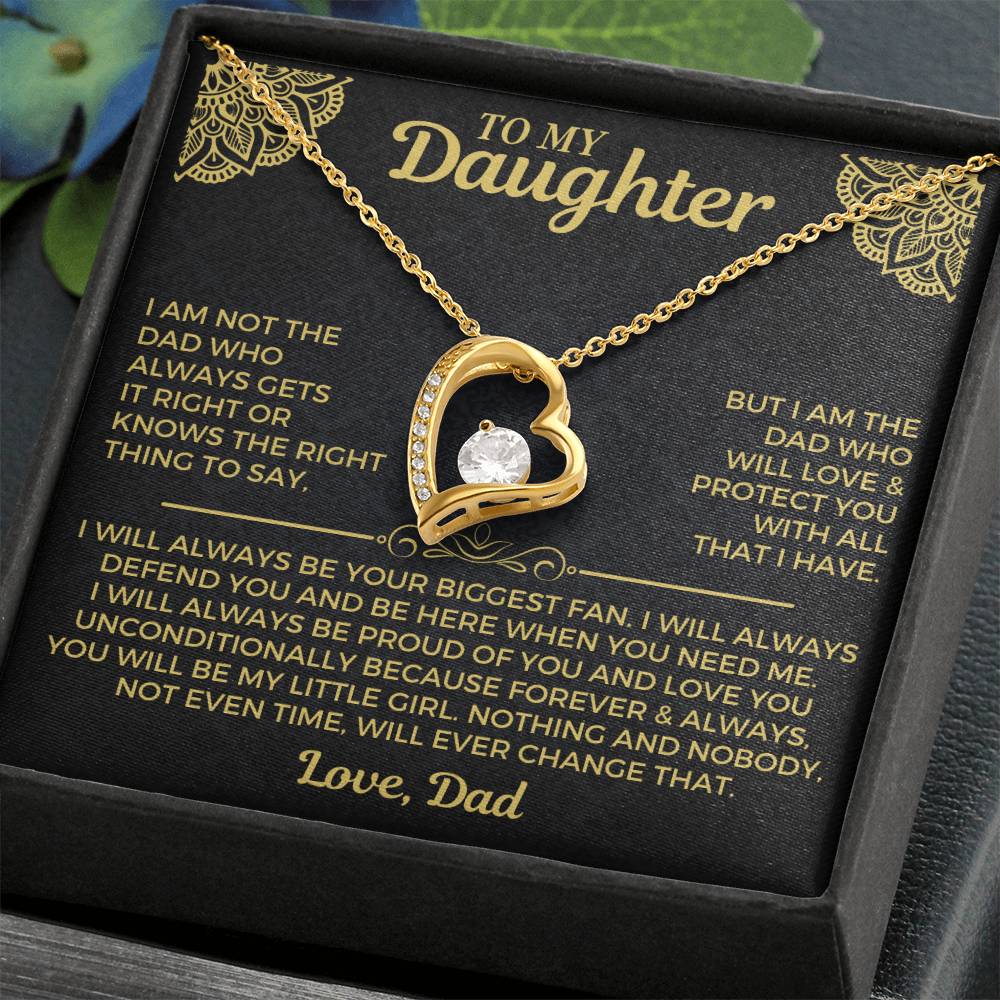 To My Daughter - Love Dad - Beautiful Gift Set - Forever Love Necklace