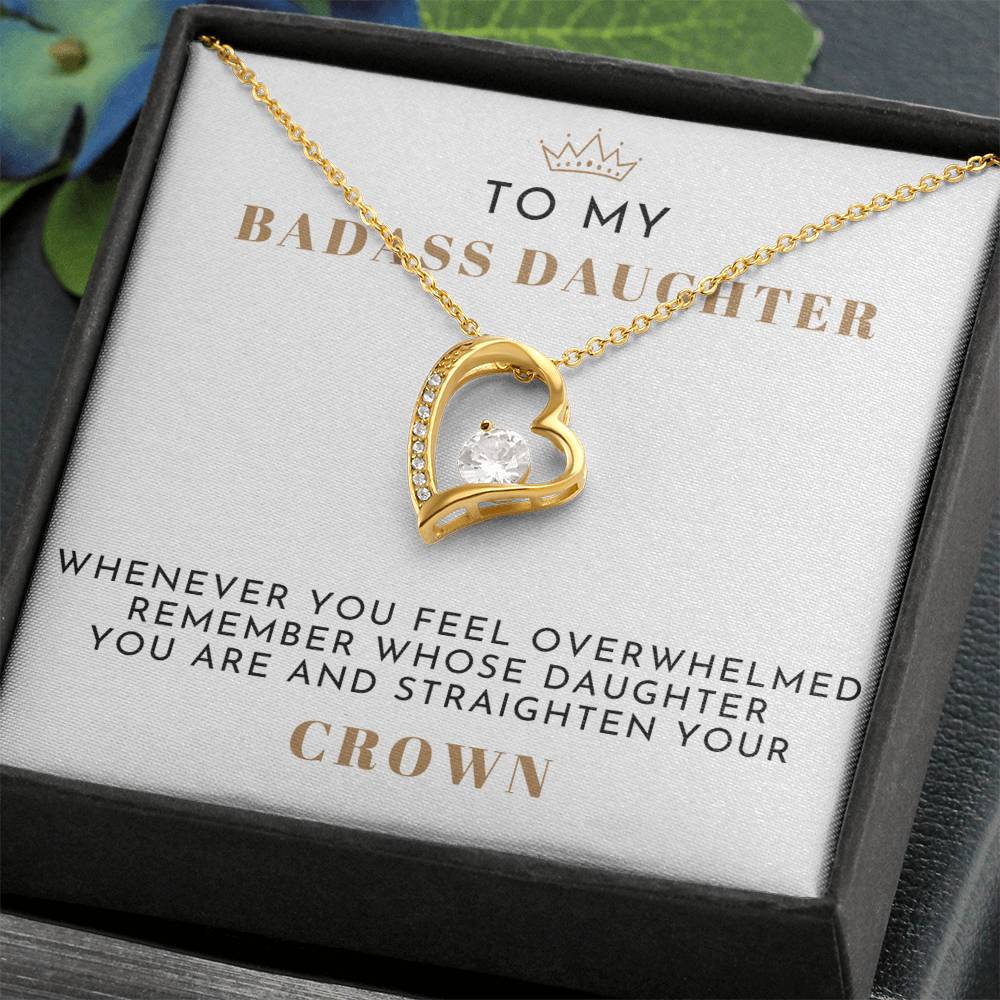 Badass Daughter Necklace Forever Love Necklace