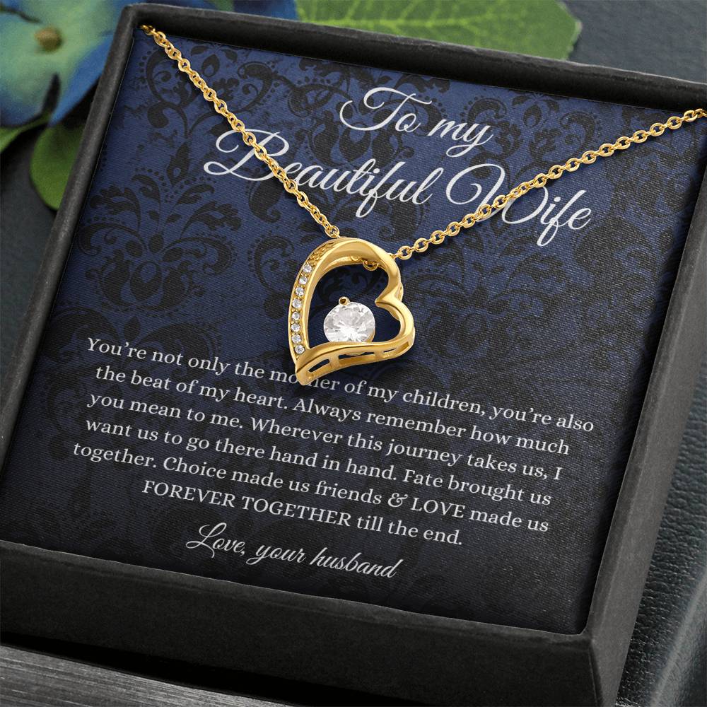 To My Beautiful Wife From Husband Forever Love Necklace