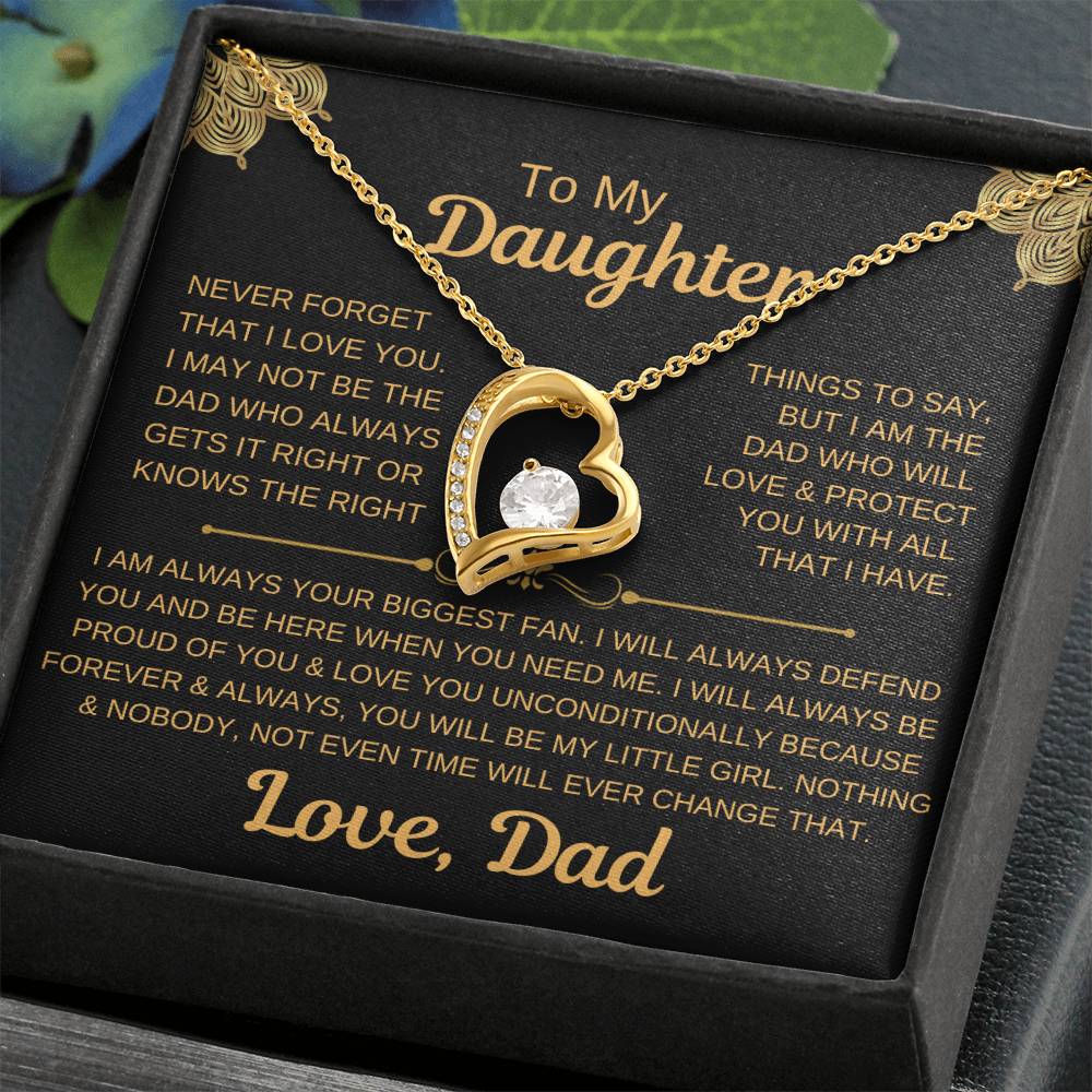 To My Daughter-Forever Love Necklace Forever Love Necklace