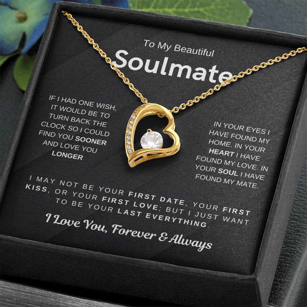 To My Beautiful Soulmate, I Want To Be Your Last Evething - Forever Love Necklace
