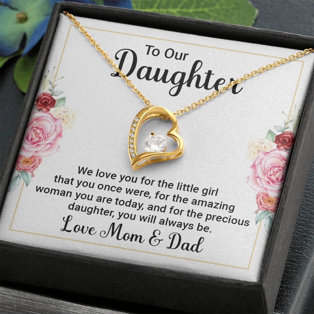 Heartstrings - Forever Love Necklace - Daughter Little Girl You Once Were Forever Love Necklace