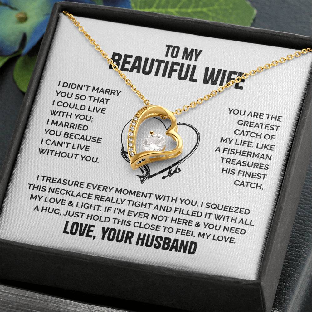 Wife Heart Necklace Love Husband Forever Love Necklace