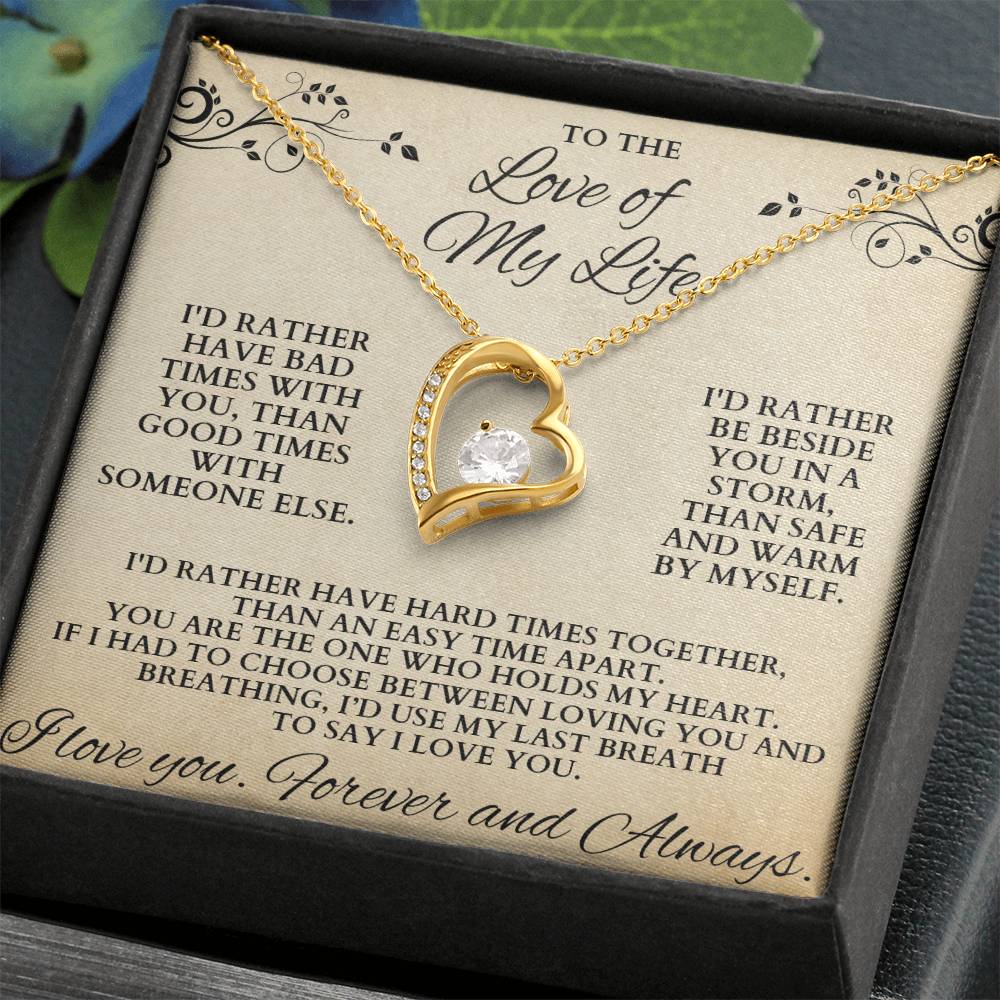 Forever Love Of My Life Necklace Forever Love Necklace