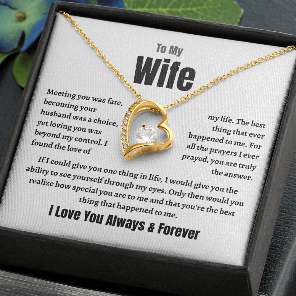 Wife Forever Love Necklace Meeting You Was Fate Perfect Gift For Her! Forever Love Necklace