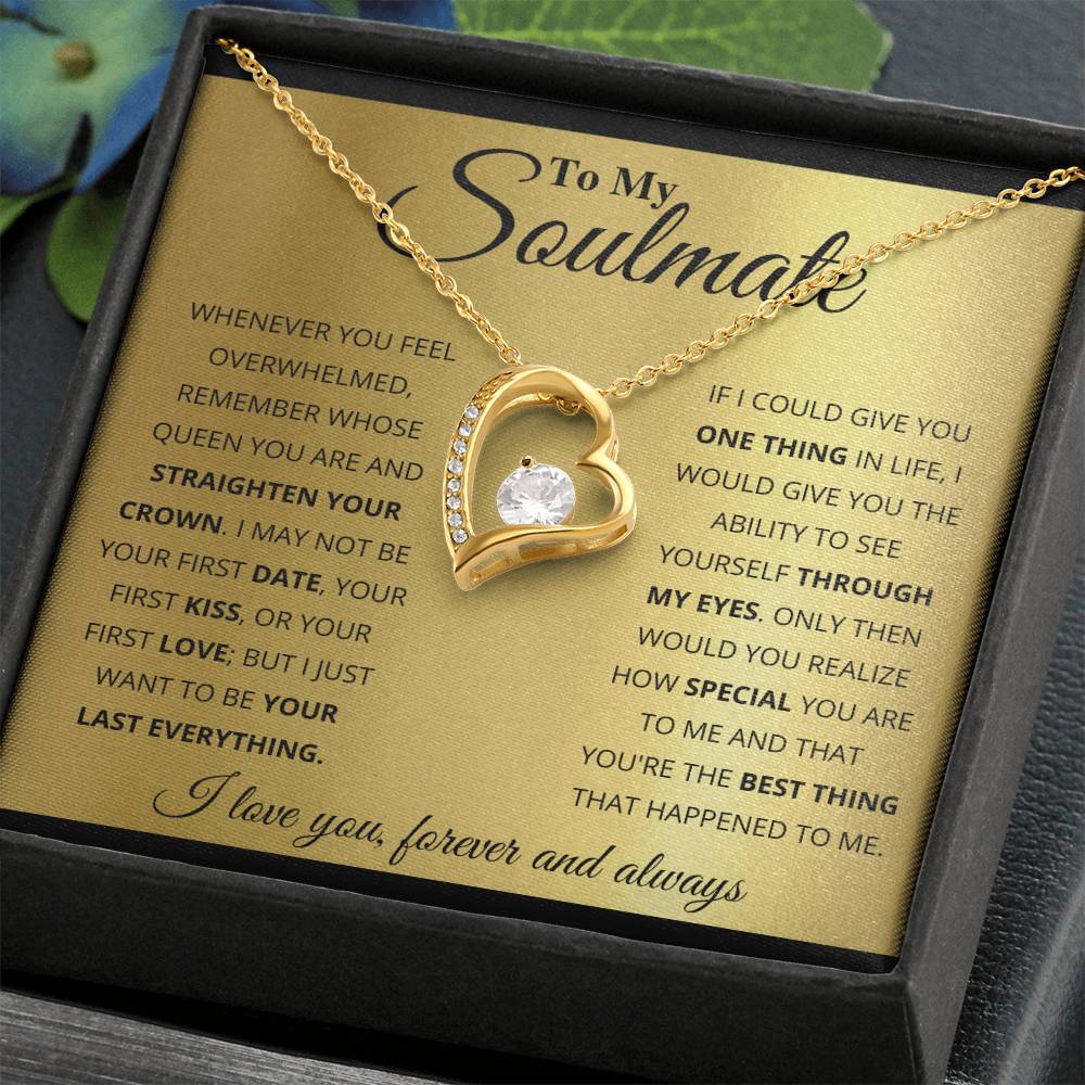 Heart Necklace My Soulmate Forever Love Necklace