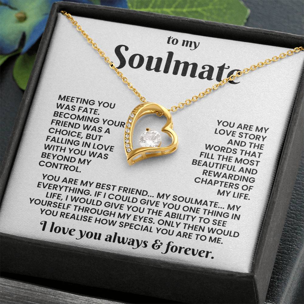 To My Soulmate You Are My Heart'S Home Forever Love Necklace