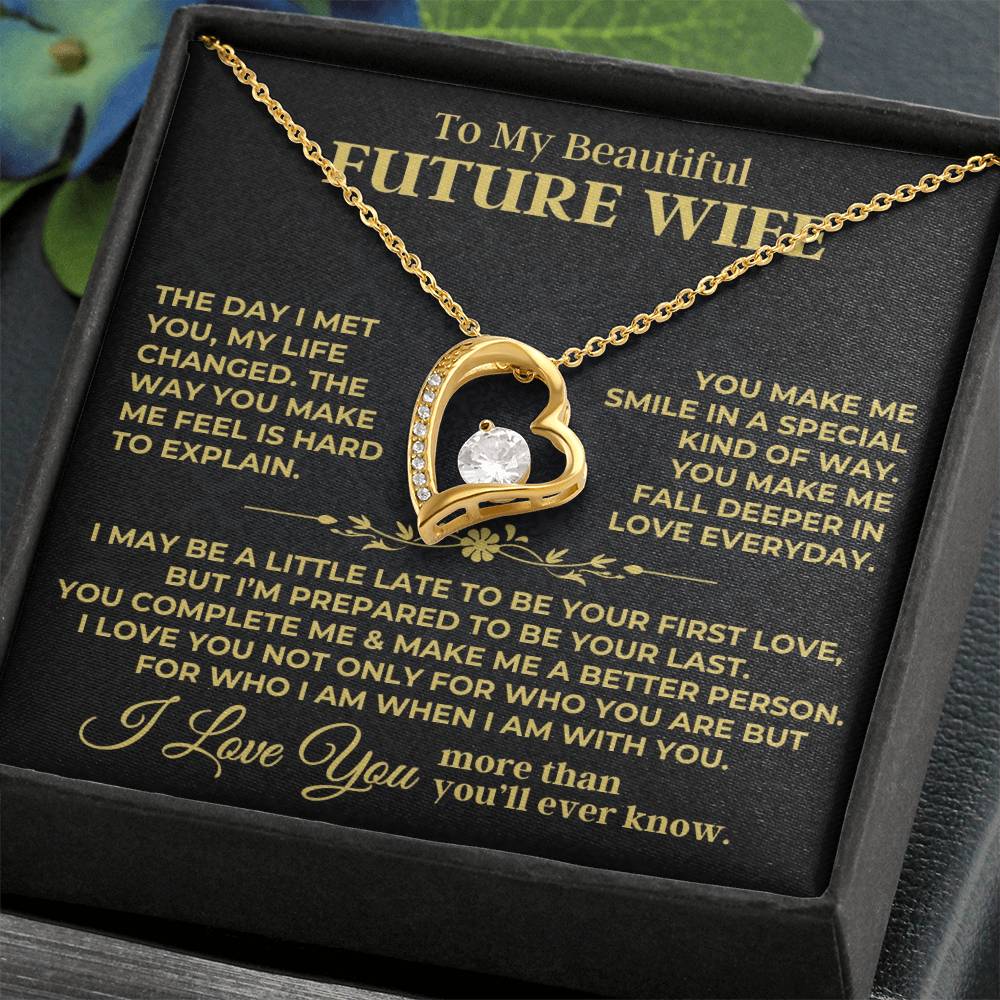 To My Beautiful Future Wife - Forever Love Gift Set - Ss546 Forever Love Necklace