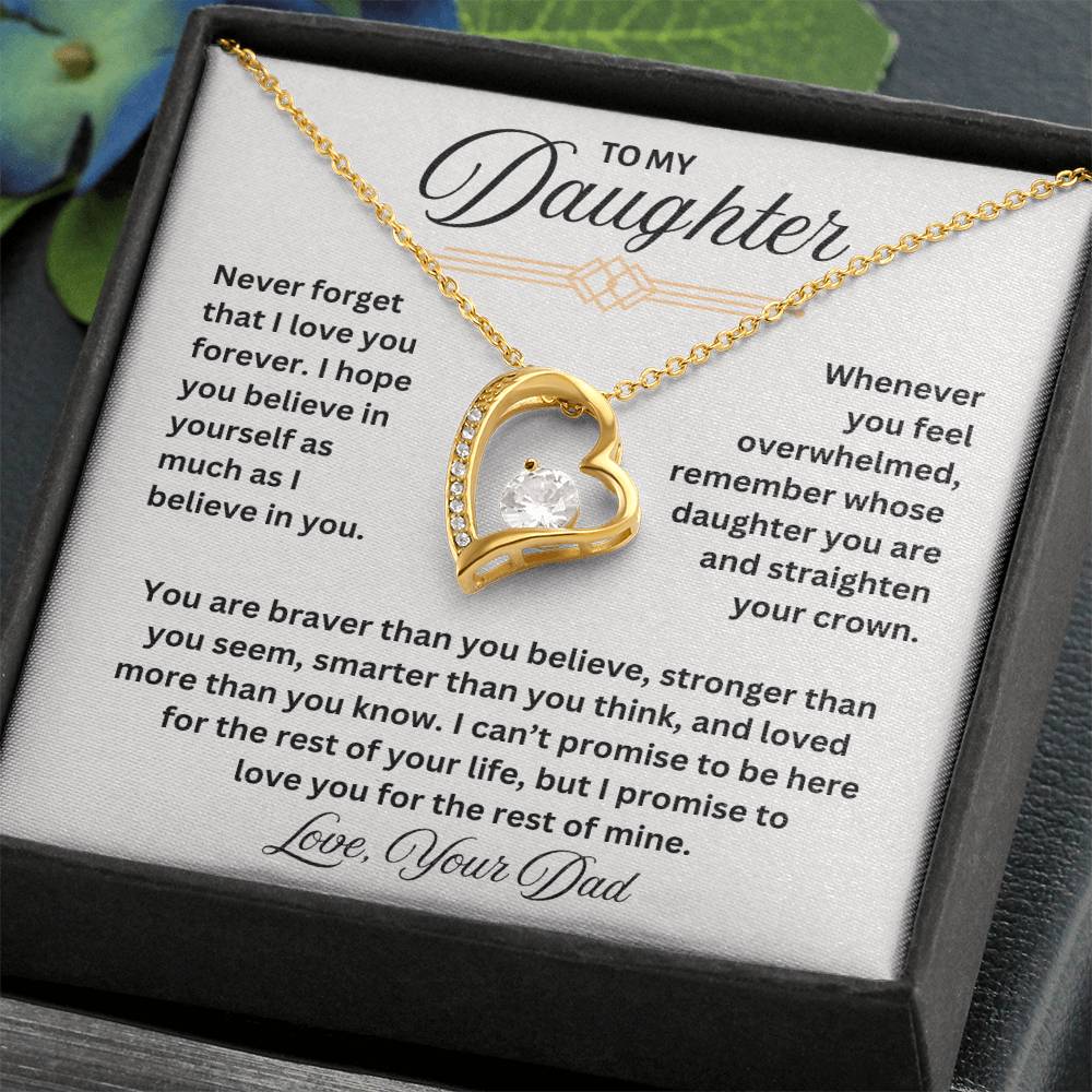 To My Daughter Forever Love Necklace Forever Love Necklace