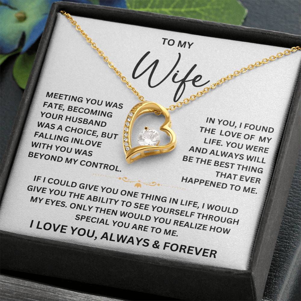 To My Wife - Forever Love Necklace Gift - Forever Love Necklace