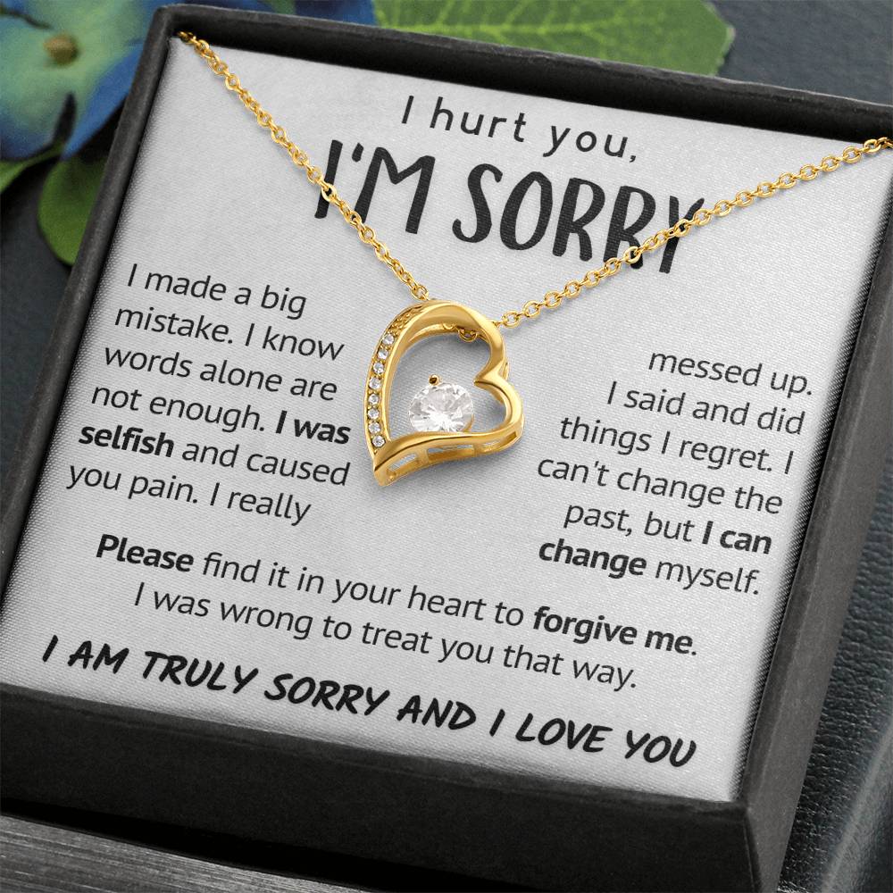 I'M Sorry Heart Necklace - I Really Messed Up Forever Love Necklace