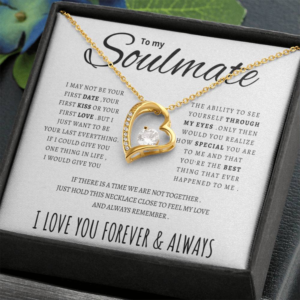 To My Soulmate Forever Love Necklace Forever Love Necklace
