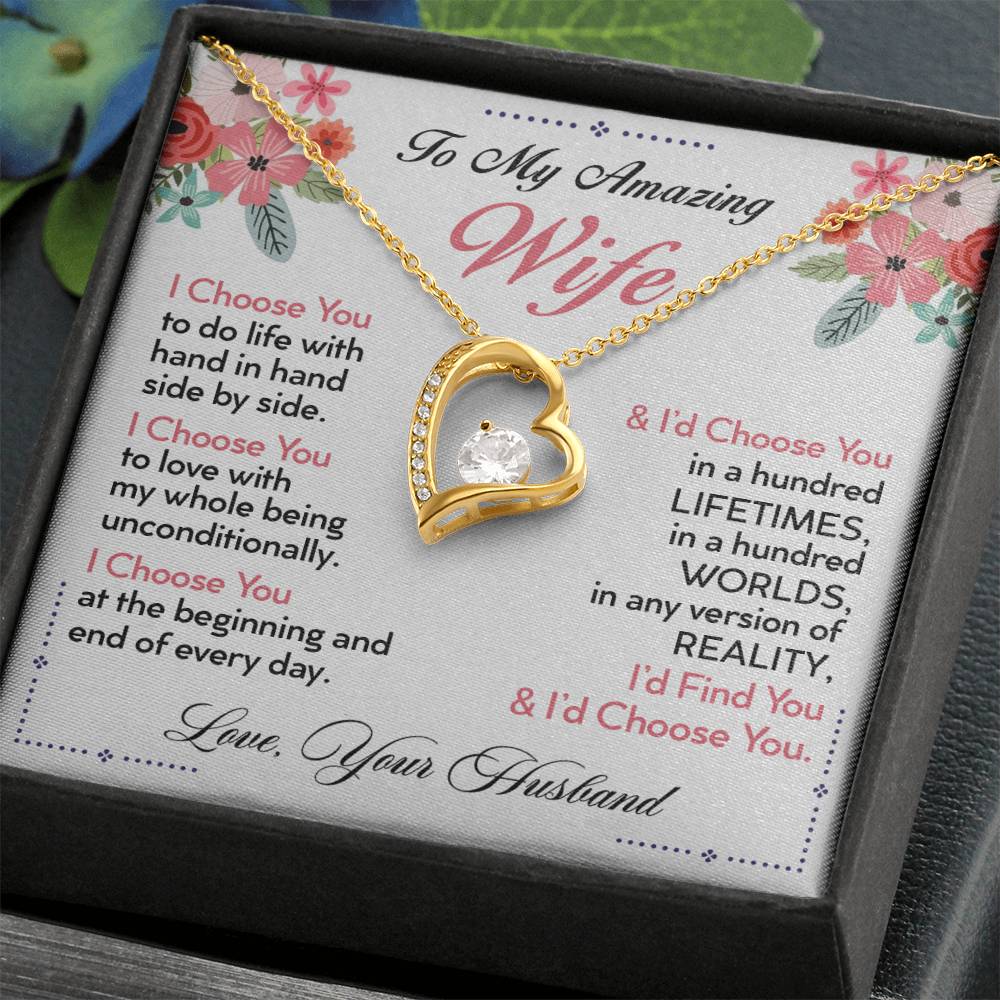 To My Wife I Choose You Forever Love Necklace Forever Love Necklace