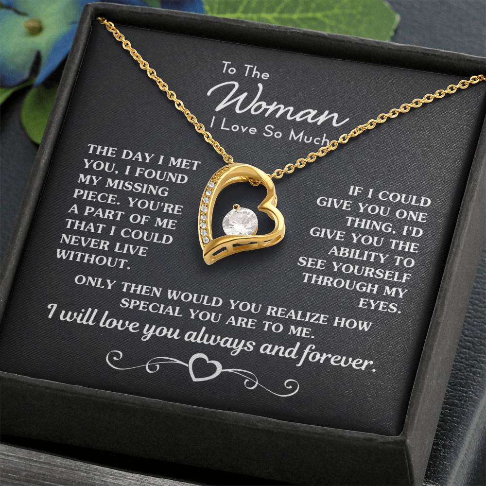 To The Woman I Love My Missing Piece Necklace Forever Love Necklace