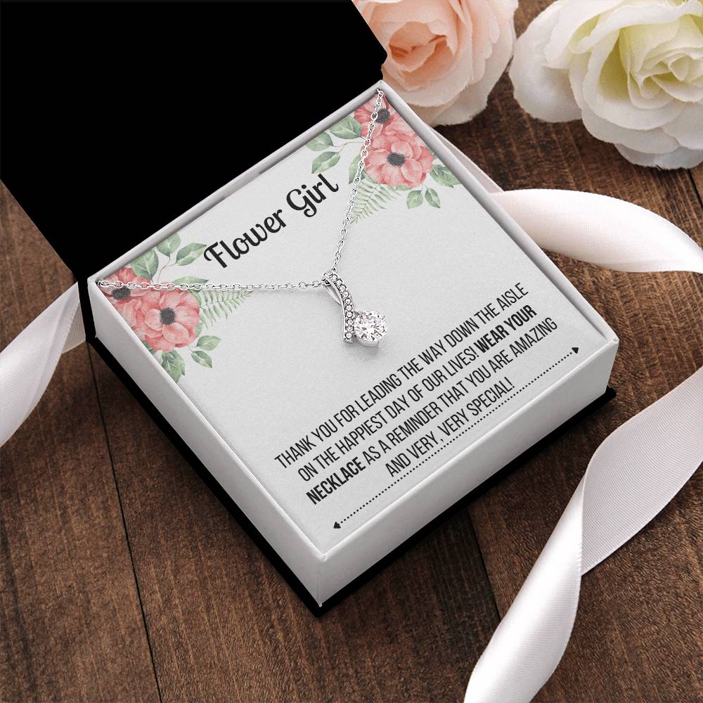 Flower Girl Necklace - Bridesmaid Necklace Alluring Beauty Necklace
