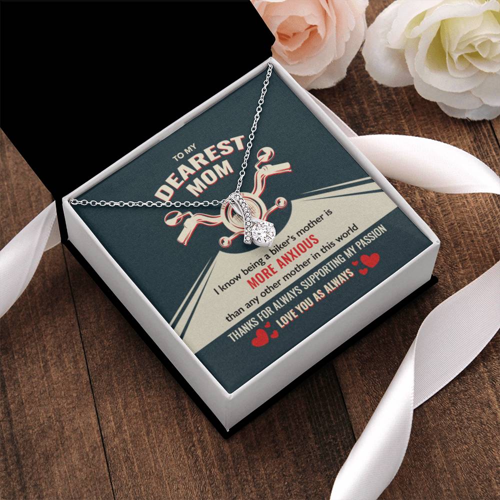 Biker's Mother Gift - Supporting My Passion - The Alluring Beauty Necklace Alluring Beauty Necklace