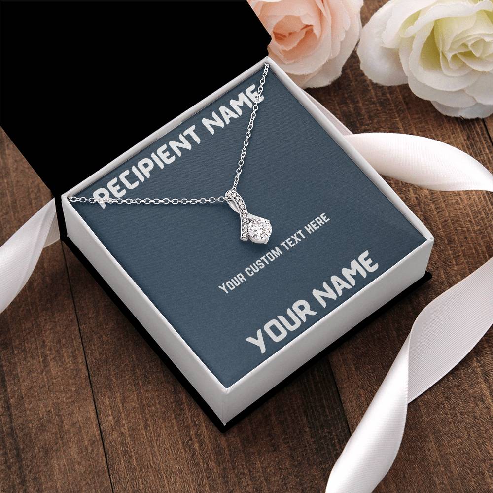 Alluring Necklace With Custom Message Alluring Beauty Necklace
