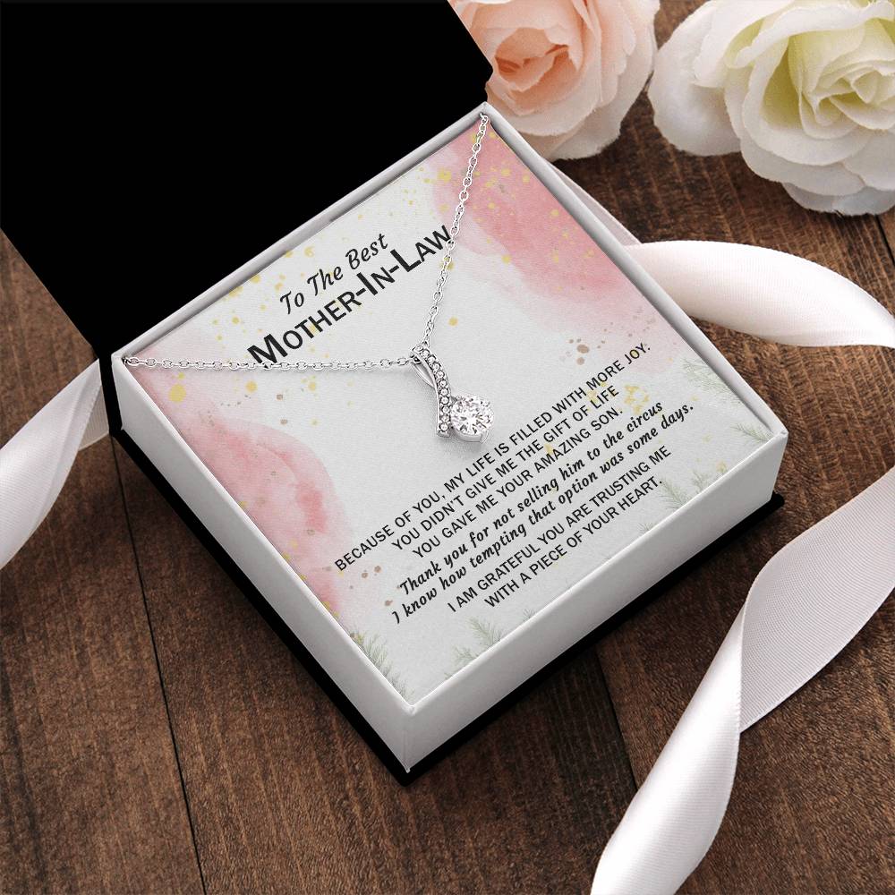 Gift For Mother-In-Law - My Life Is Filled With More Joy 3 - Alluring Alluring Beauty Necklace
