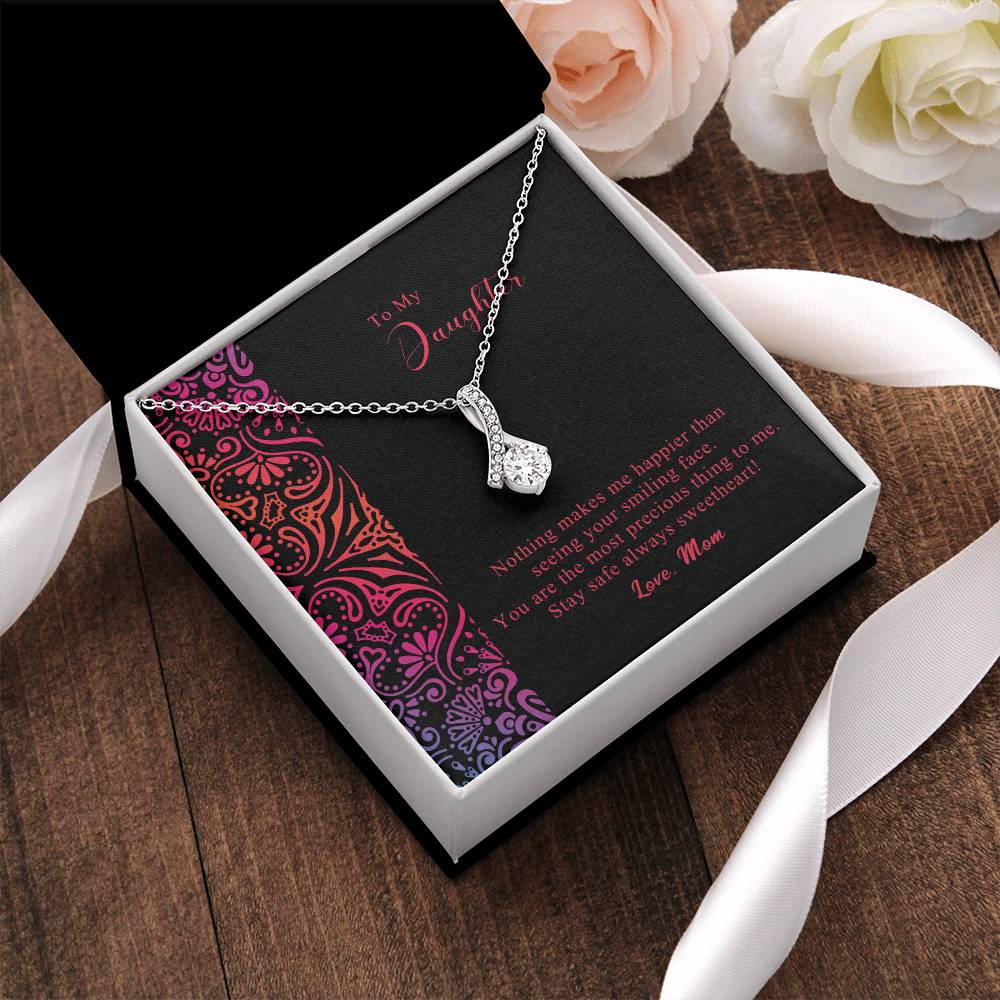 Mom To Daughter Alluring Beauty Necklace Gift - Daughter Birthday Gift Daughter Jewelry Daughter Necklace Mom To Daughter Alluring Beauty Necklace