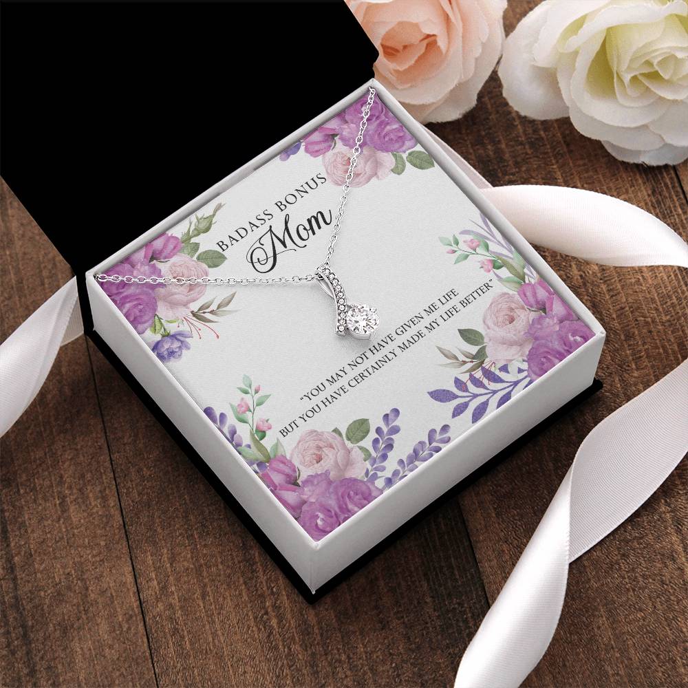 Badass Bonus Mom Necklace Alluring Beauty Necklace