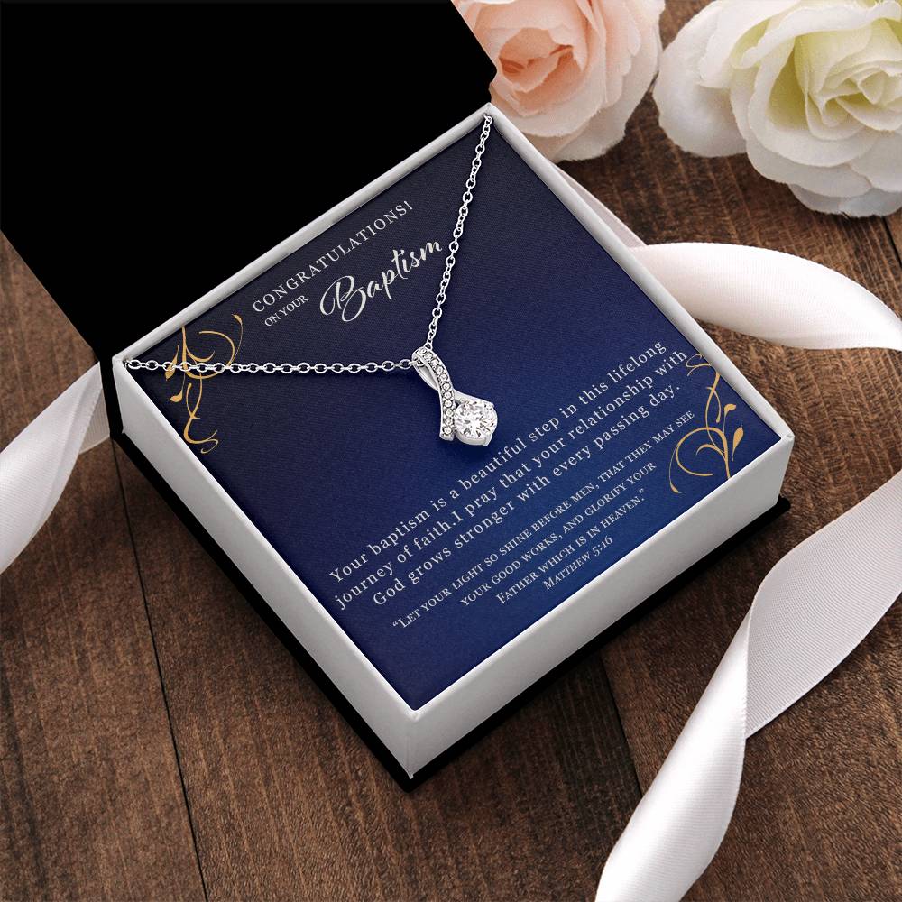 Adult Baptism - Ribbon Alluring Beauty Necklace