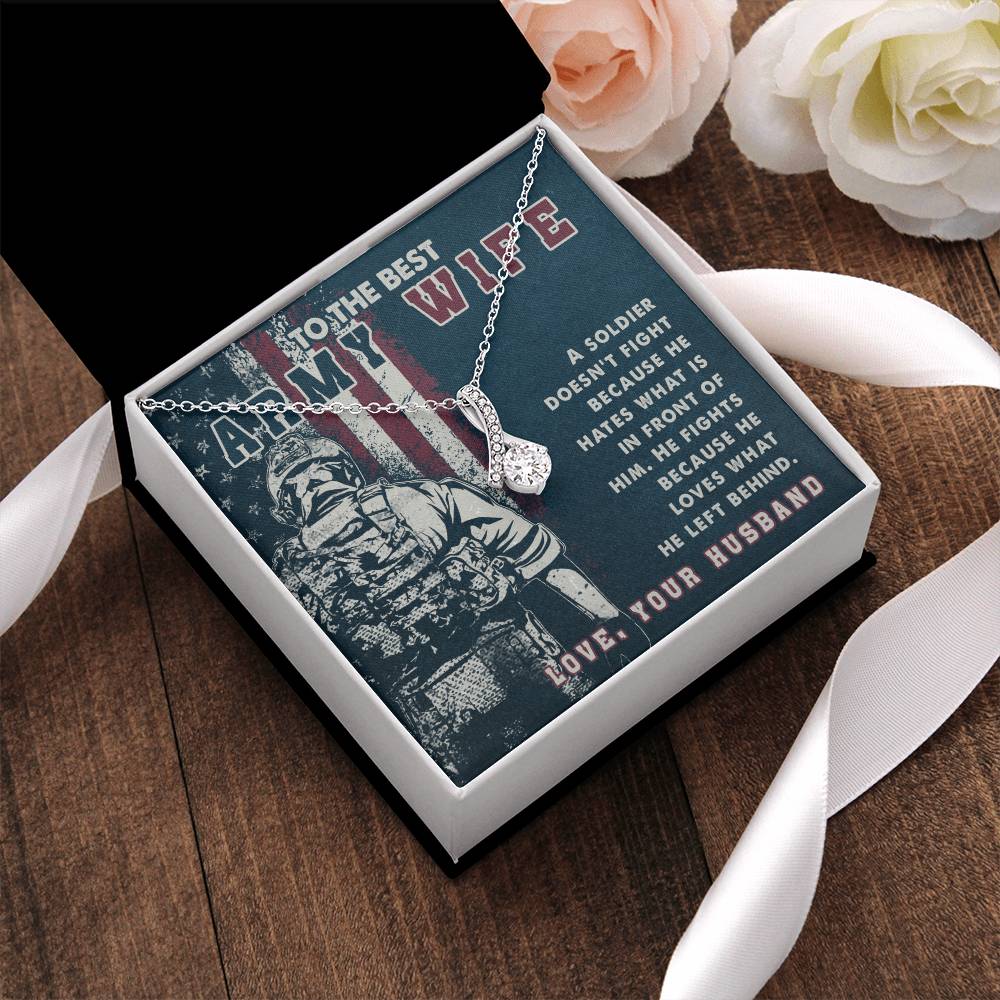 Best Army Wife Alluring Gift Necklace Alluring Beauty Necklace