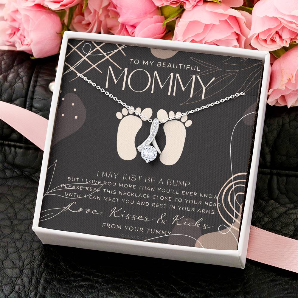 Mom To Be Gift New Mommy Gift Necklace Pregnant Wife Gift I May Just Be A Bump But I Love You To Mummy From Bump To Mommy To Be Alluring Beauty Necklace