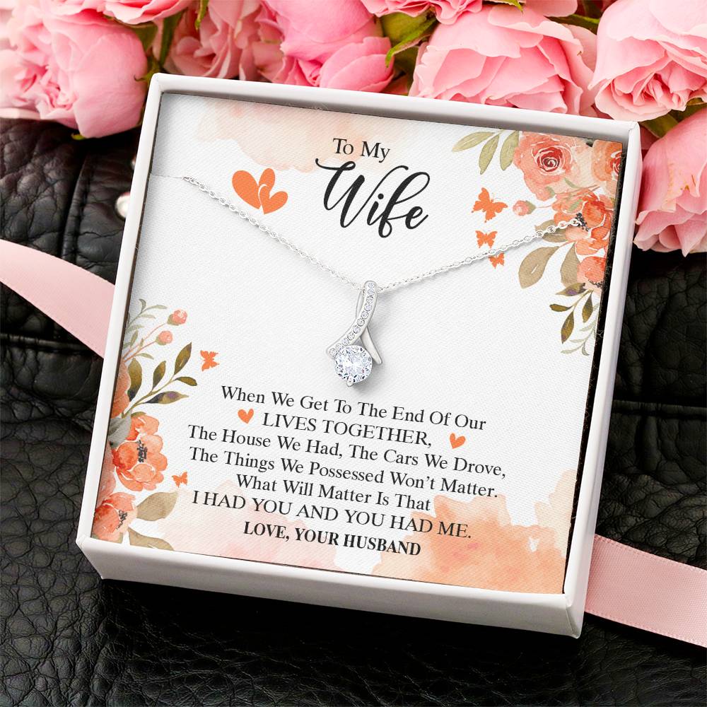 Beautiful To My Wife Necklace Alluring Beauty Necklace