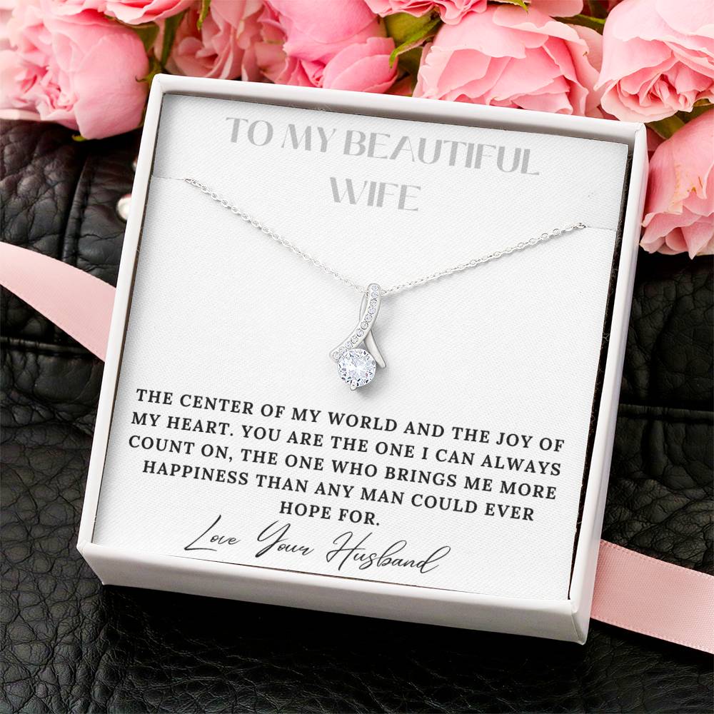Beautiful Wife Ribbon Necklace Alluring Beauty Necklace