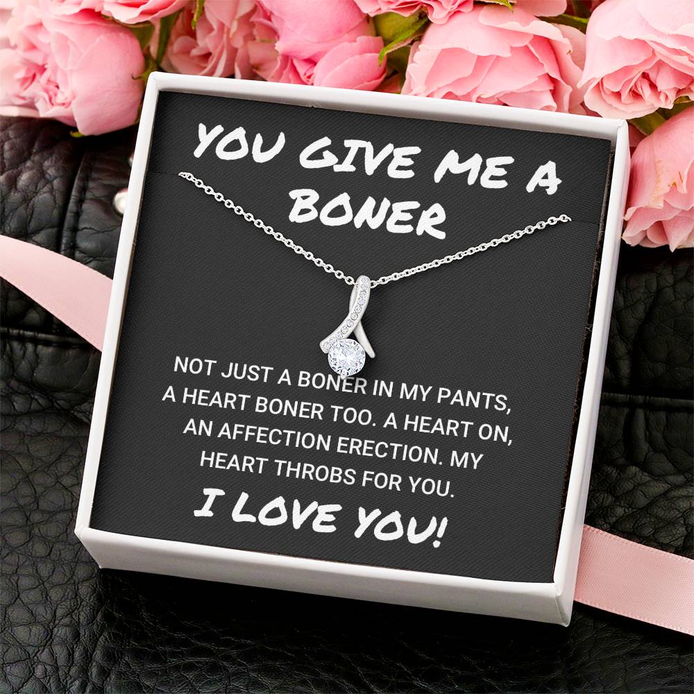 Affection Erection Funny Valentine's Necklace Alluring Beauty Necklace