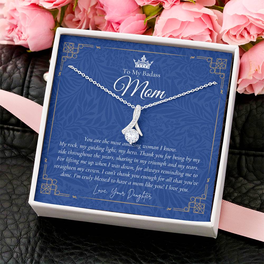 To My Badass Mom Necklace Badass Mom Gift Mother’S Day Gift Birthday Gift Gift From Daughter On Wedding Day 12 Alluring Beauty Necklace