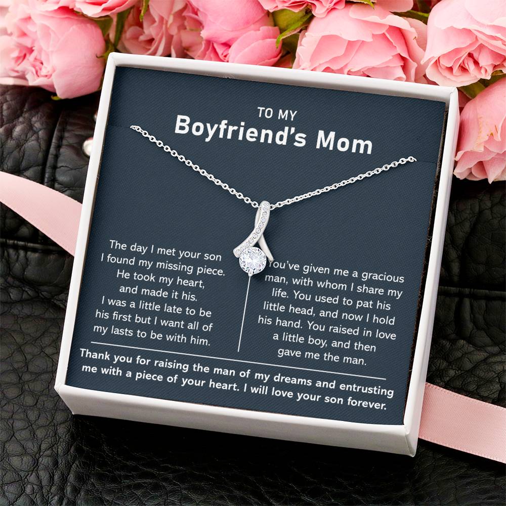 To My Boyfriend's Mom - Thank You For Raising The Man Of My Dreams - Necklace Alluring Beauty Necklace