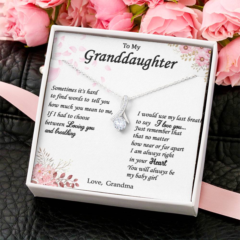 Alluring Necklace With Message Card For Granddaughter From Grandma Sh04 Alluring Beauty Necklace