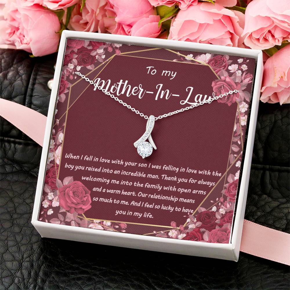 To Mother-In-Law Love Necklace Alluring Beauty Necklace