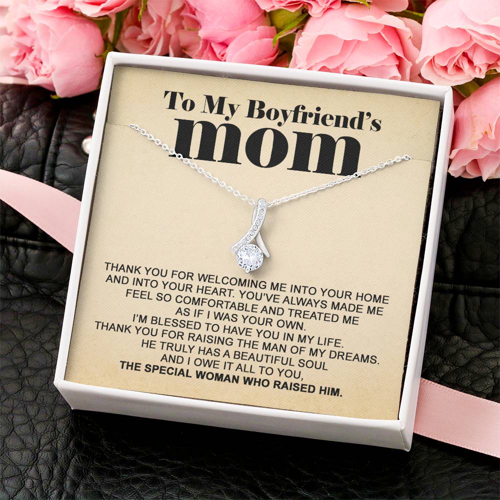 To My Boyfriend's Mom - I Owe It All To You - Necklace Y Alluring Beauty Necklace
