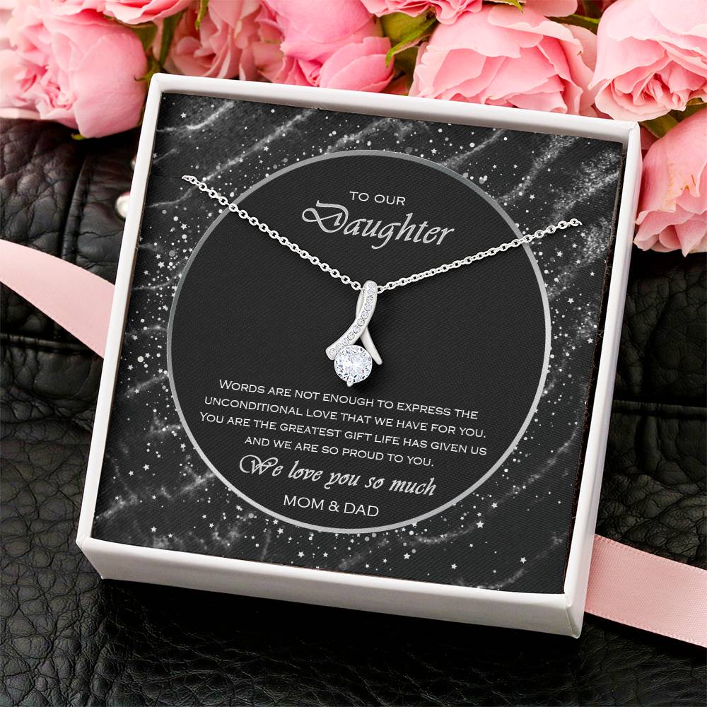 Alluring Beauty Necklace To Your Daughter – From Mom & Dad With Love – Jewelry Gift B2d8t4 Alluring Beauty Necklace