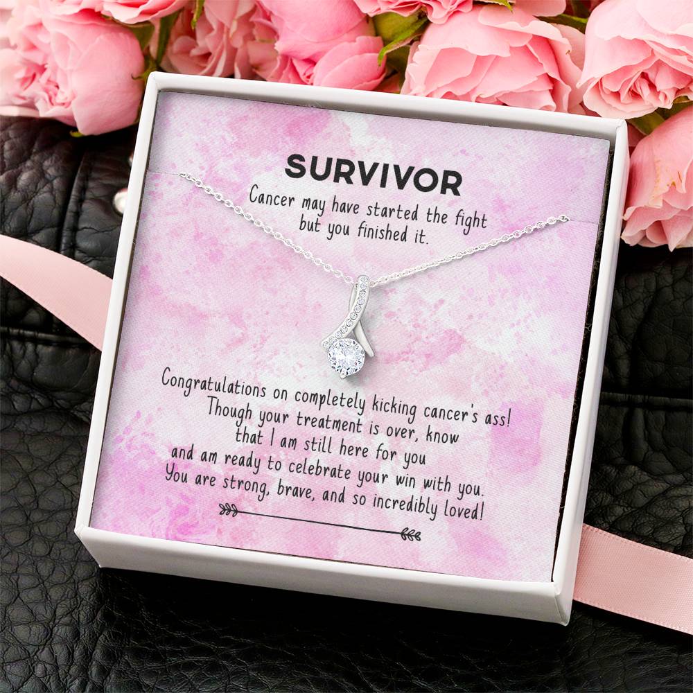 Cancer Survivor Ribbon Necklace 2 Alluring Beauty Necklace
