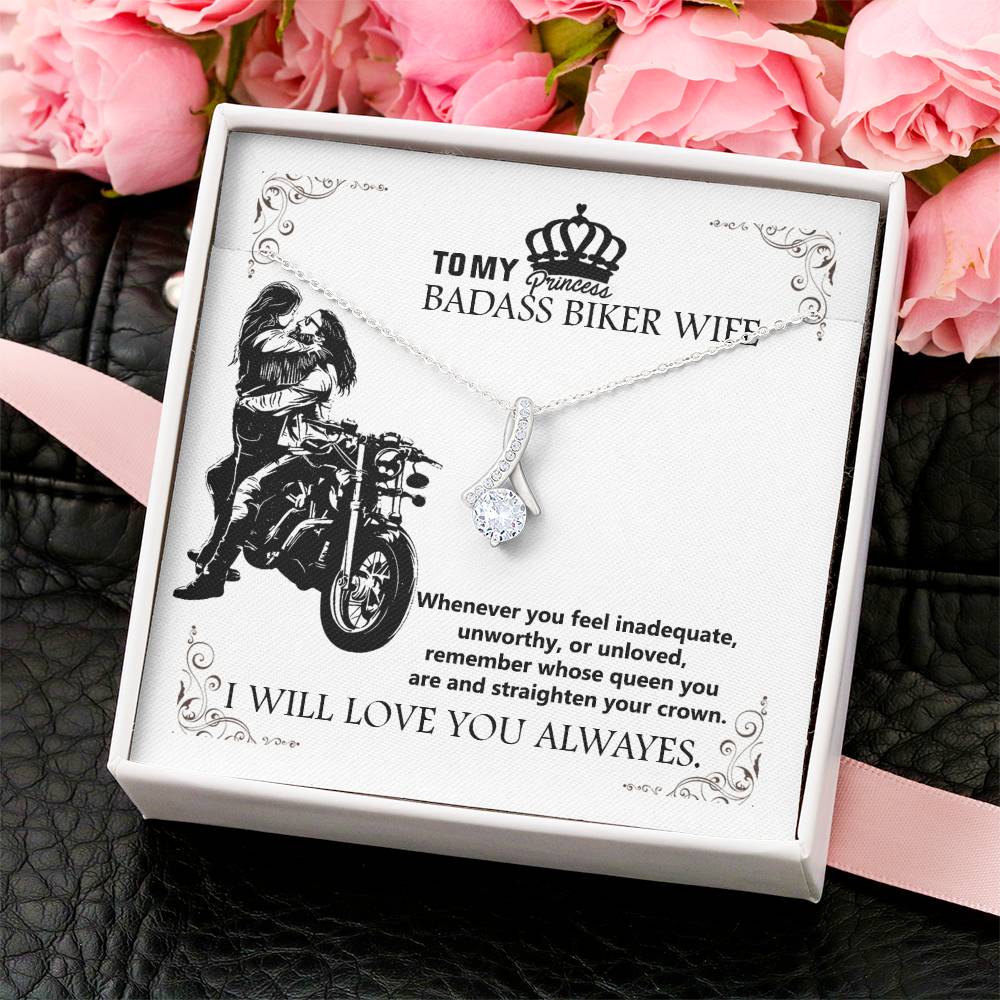 To My Badass Biker Wife 1 Alluring Beauty Necklace