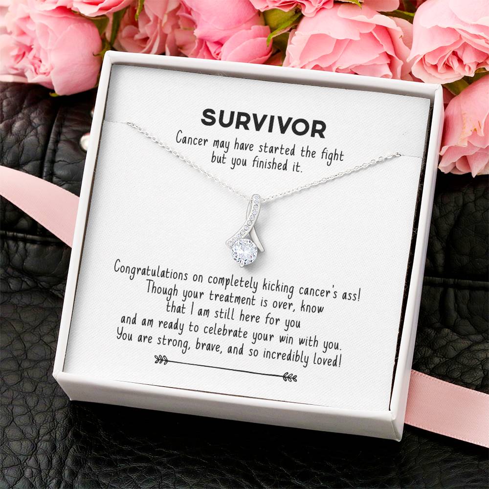 Cancer Survivor Ribbon Necklace Alluring Beauty Necklace