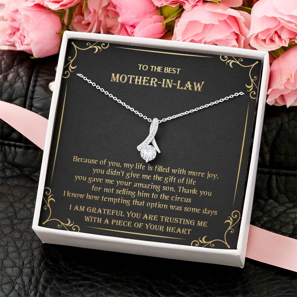 Gift For Mother-In-Law - You Gave Me Your Amazing Son - Alluring Alluring Beauty Necklace