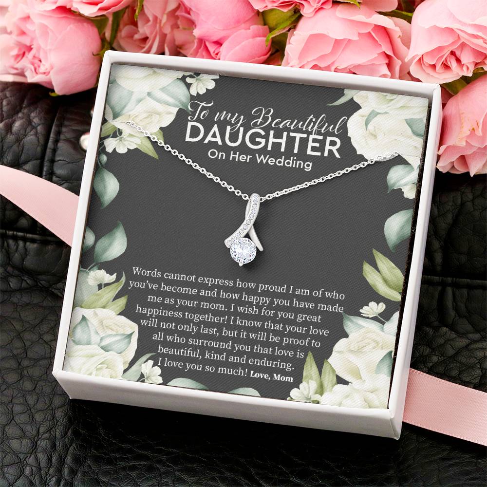 Bride Gift From Mom To Daughter On Wedding Day Gift For Daughter On Wedding Day From Mother Wedding Necklace Gift To Daughter Alluring Beauty Necklace