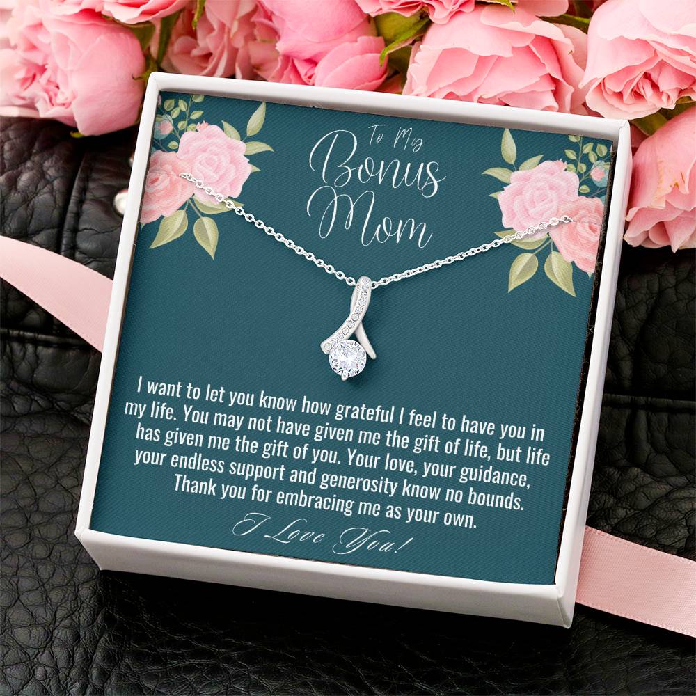 Bonus Mom Gift Mothers Day Gift For Step Mom Stepmom Birthday Gift Jewelry Gift For Bonus Mom From Stepsonstepdaughter Alluring Beauty Alluring Beauty Necklace