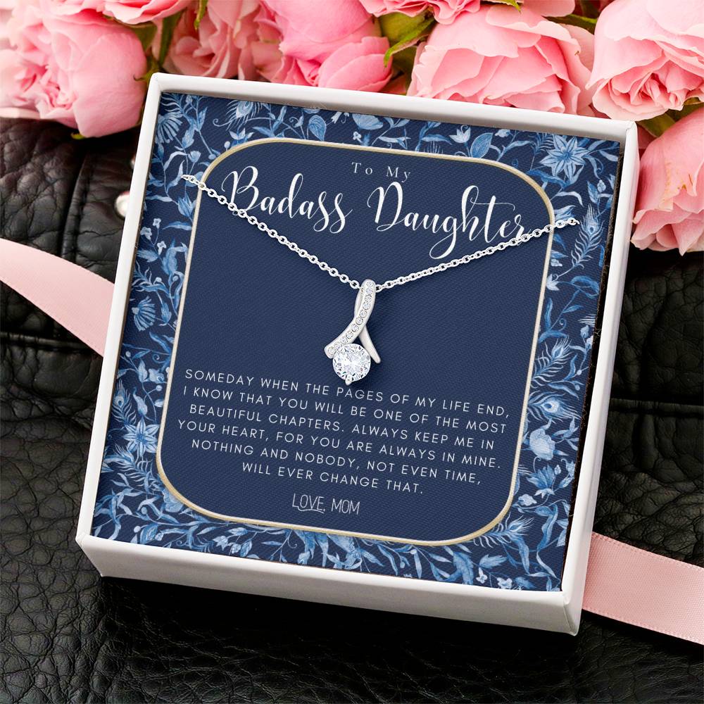 To My Badass Daughter Gift For Daughter Birthday Luxe Crown Necklace Gift Set Badass Daughter Gift Infinity Necklace Alluring Beauty Necklace