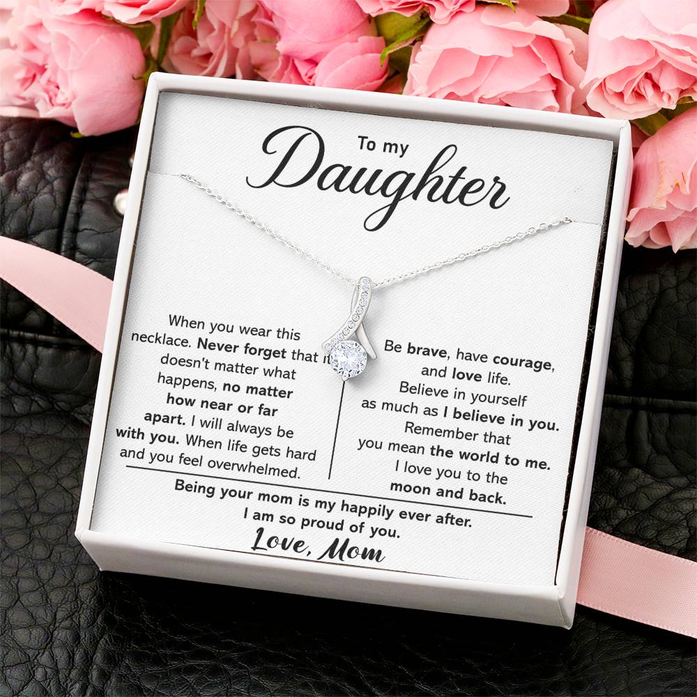 To My Daughter - I Love You To The Moon And Back - Necklace 1 Alluring Beauty Necklace