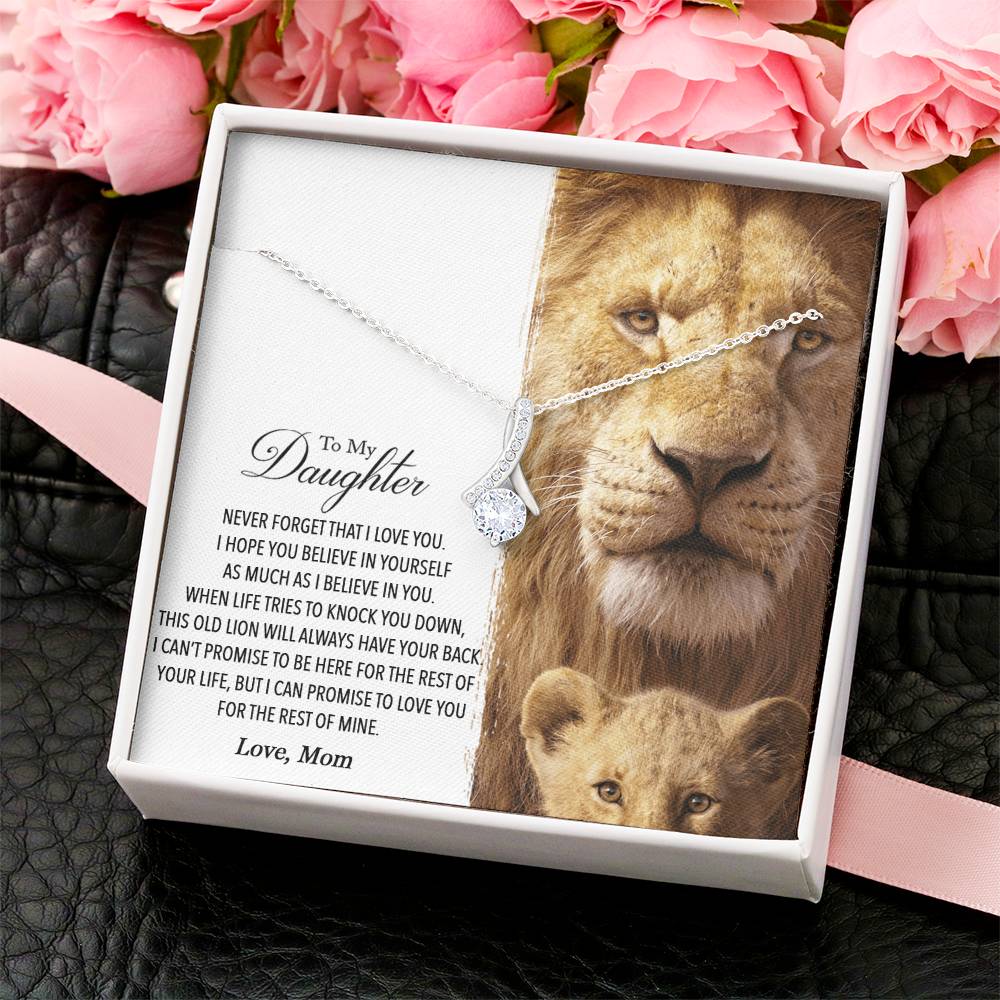 To My Daughter - This Old Lion Will Always Have Your Back 1 Alluring Beauty Necklace