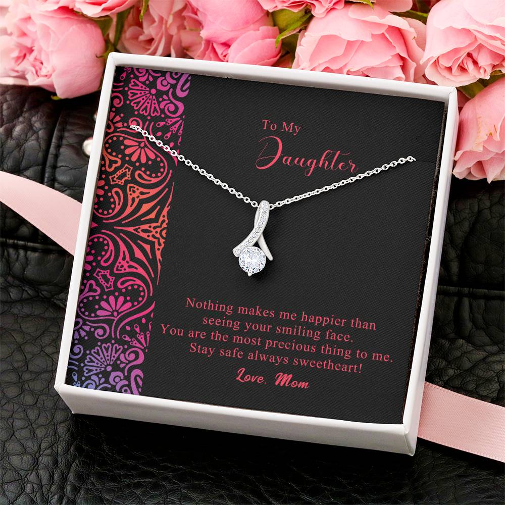 Mom To Daughter Alluring Beauty Necklace Gift - Daughter Birthday Gift Daughter Jewelry Daughter Necklace Mom To Daughter Alluring Beauty Necklace