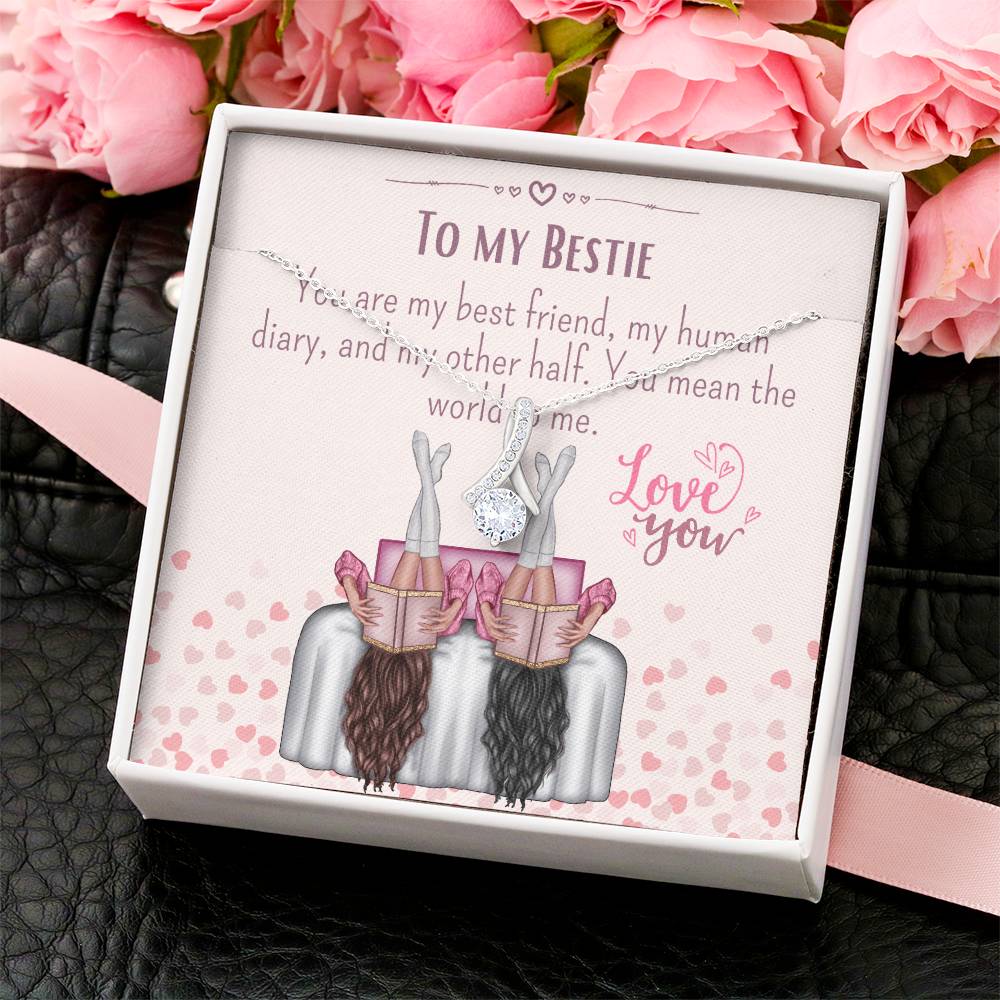 Best Friend Necklace Gift For My Best Friend Customize Necklacebestie Gift Alluring Beauty Necklace