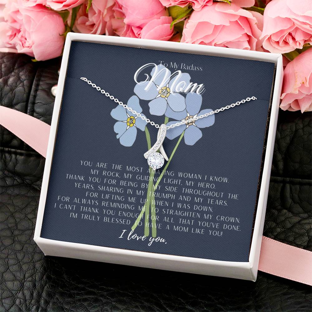 To My Badass Mom Necklace Badass Mom Gift Mother’S Day Gift Birthday Gift Gift From Daughter Gift From Son Birthday Gift For Mom Alluring Beauty Necklace